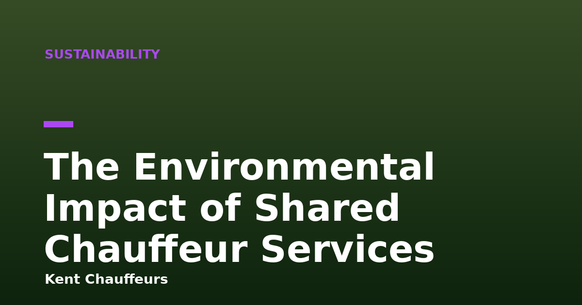 The Environmental Impact of Shared Chauffeur Services
